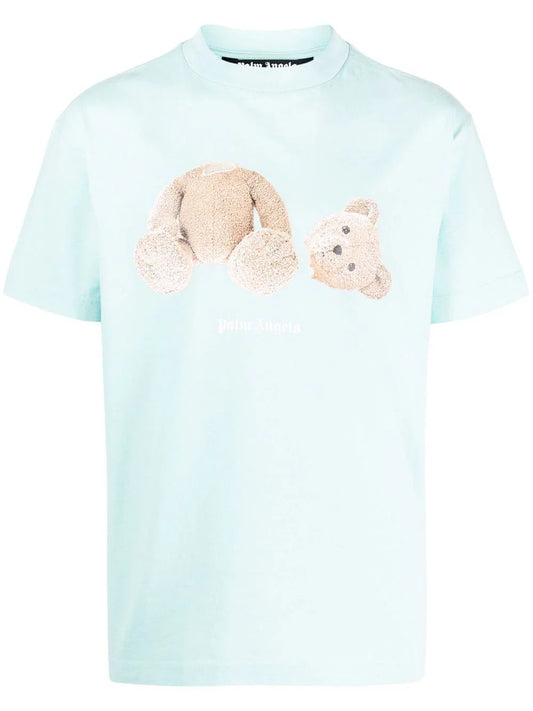 T-SHIRT PALM ANGELS BEAR CELESTE