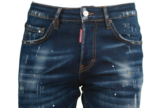 BERMUDA JEANS DSQUARED2 WHITE BULL