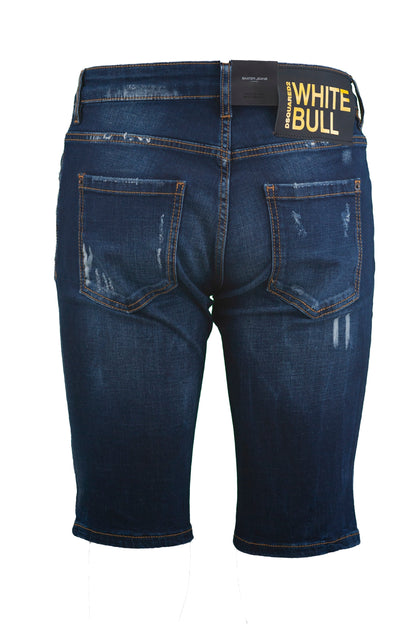 BERMUDA JEANS DSQUARED2 WHITE BULL