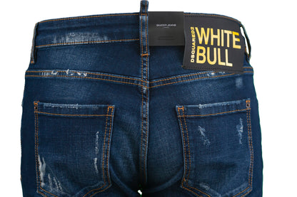 BERMUDA JEANS DSQUARED2 WHITE BULL