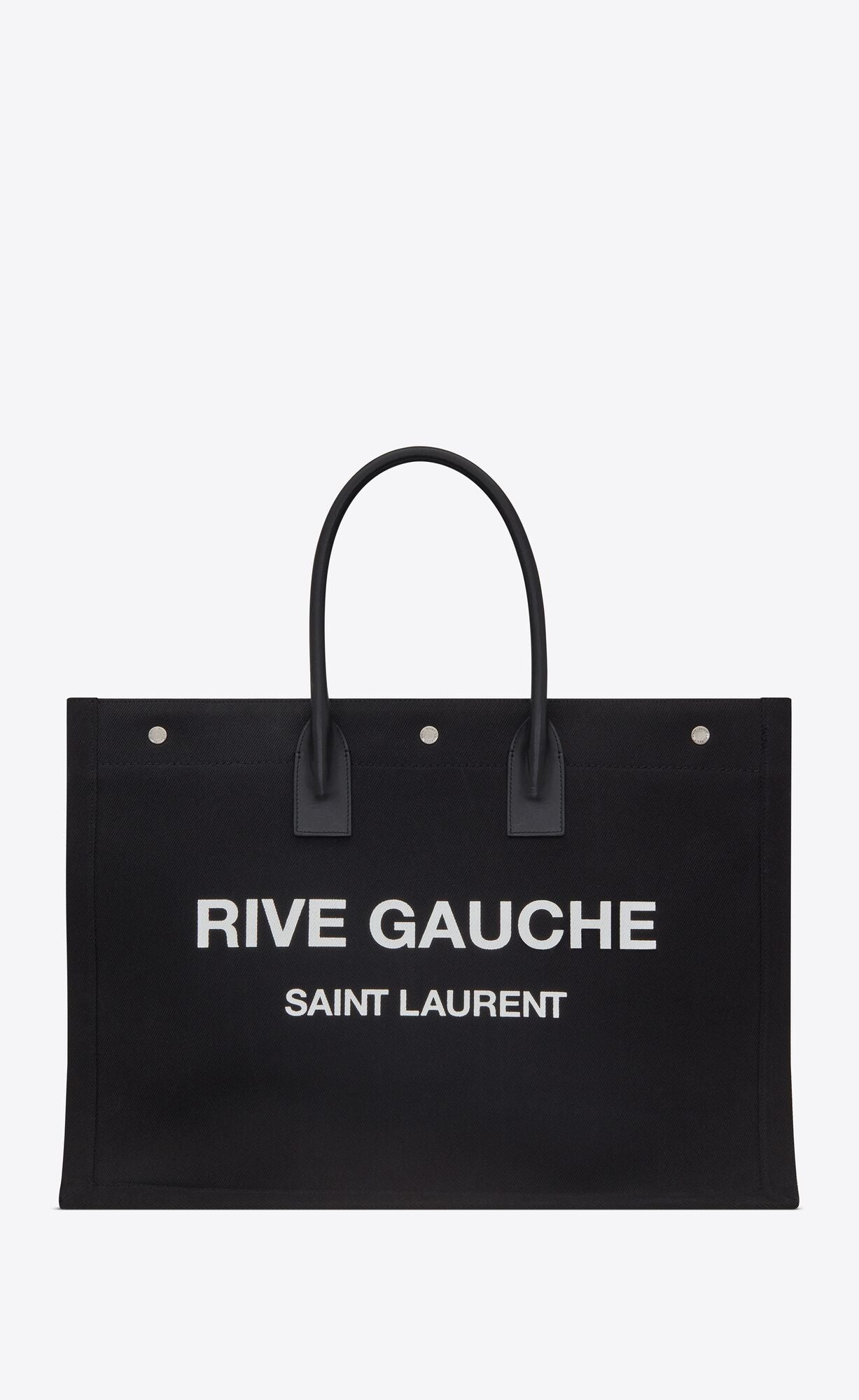 BORSA SAINT LAURENT RIVE GAUCHE GRANDE IN TELA E PELLE LISCIA