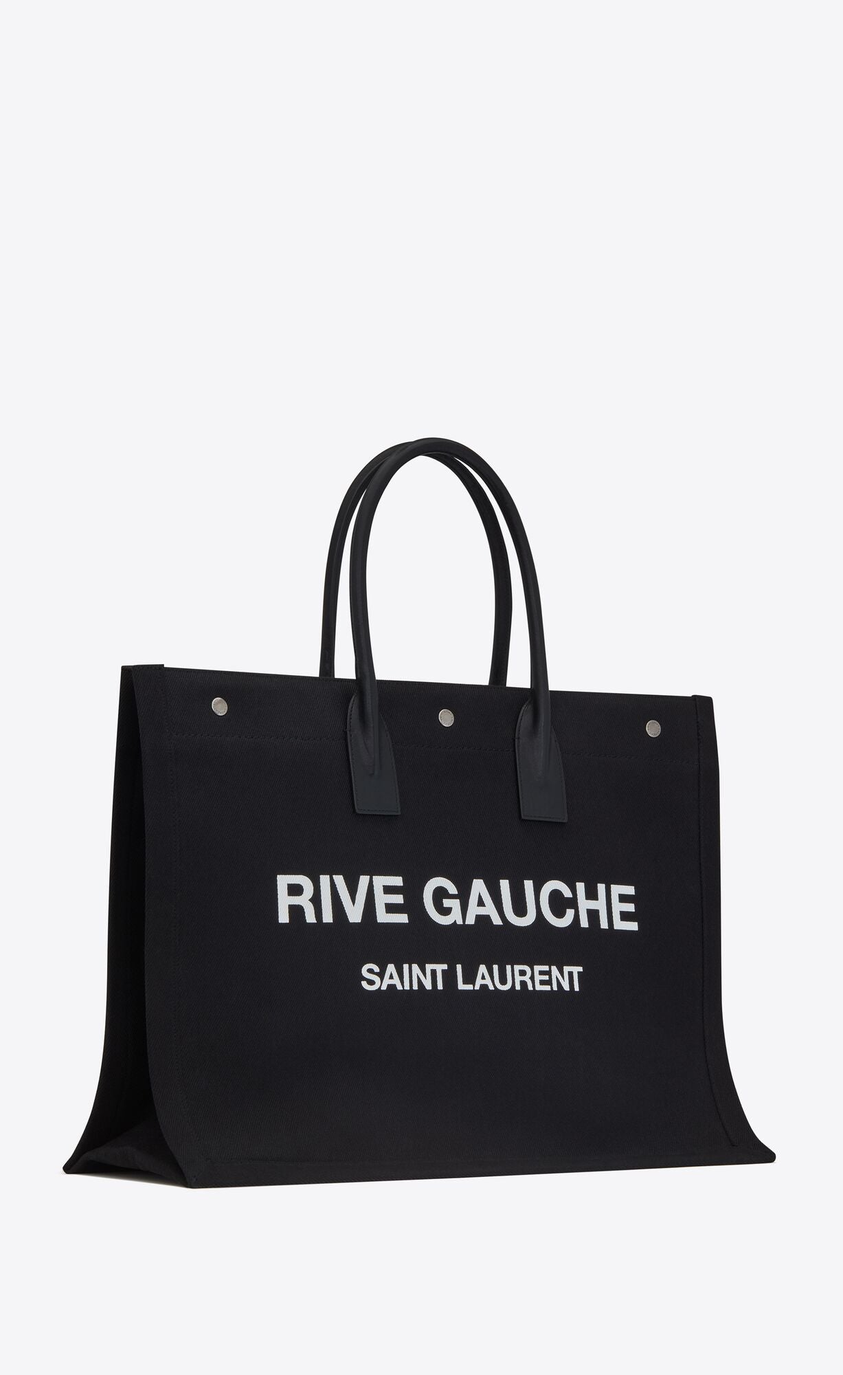 BORSA SAINT LAURENT RIVE GAUCHE GRANDE IN TELA E PELLE LISCIA